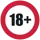 18 plus age restriction badge